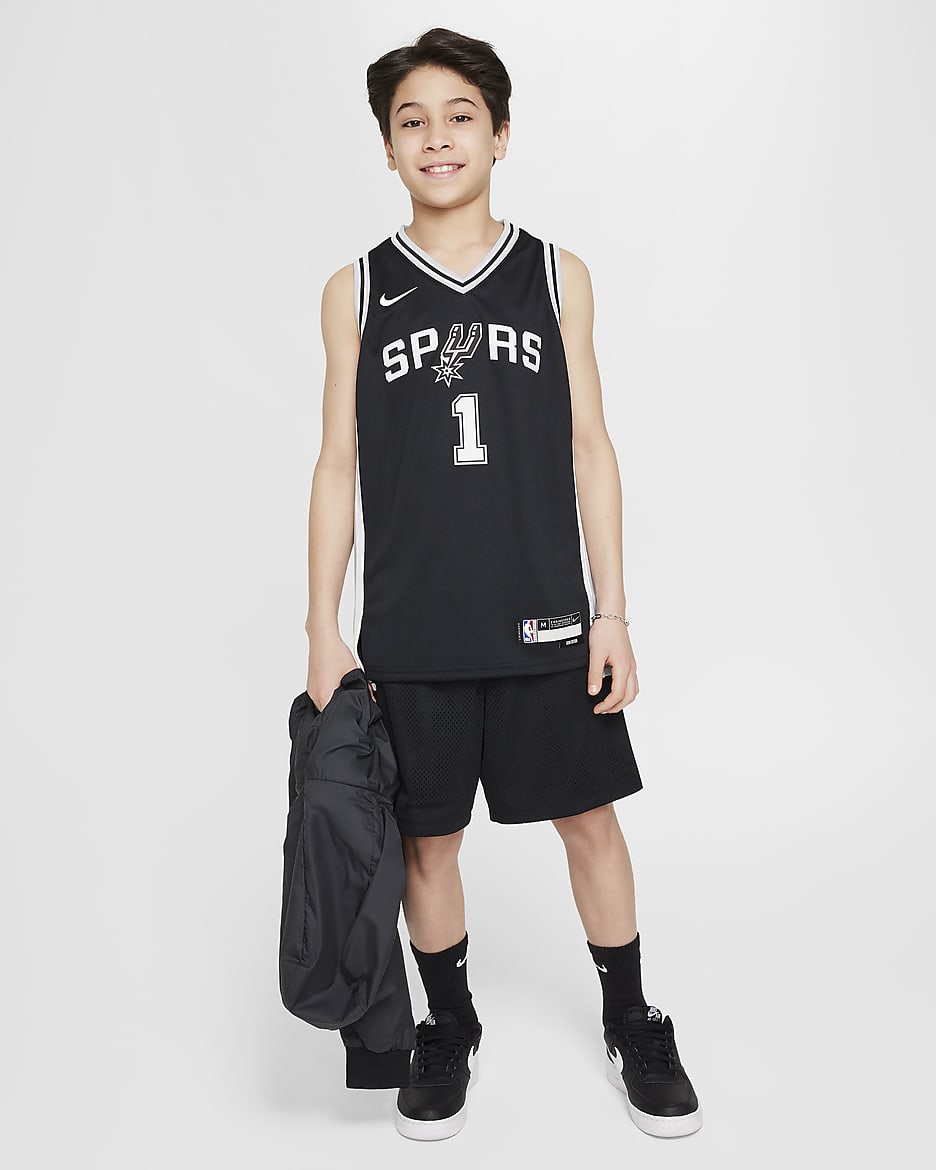 San Antonio Spurs 2022 23 Icon Edition Older Kids Boys NBA Swingman Jersey